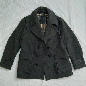 Mens XL Burberry Wool Peacoat
